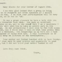 Letter: 1949 August 18