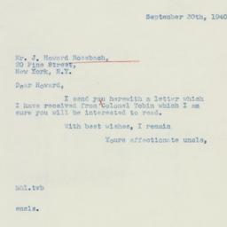Letter: 1940 September 30