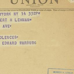 Telegram: 1948 June 14