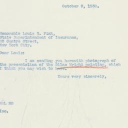 Letter: 1939 October 9
