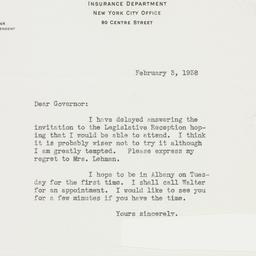 Letter: 1938 February 3