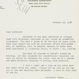 Letter: 1938 October 18