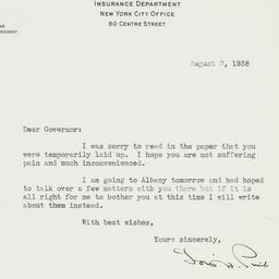 Letter: 1938 August 9