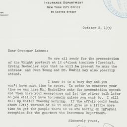 Letter: 1939 October 2