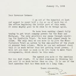 Letter: 1938 January 25