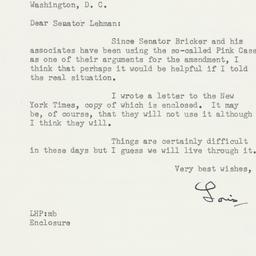 Letter: 1954 February 10