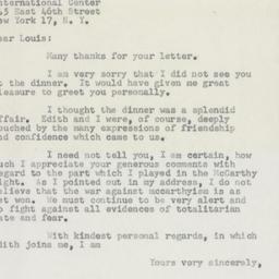 Letter: 1954 December 15
