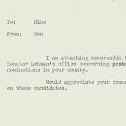 Memorandum: 1956 February 21
