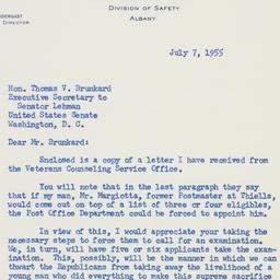Letter: 1955 July 7