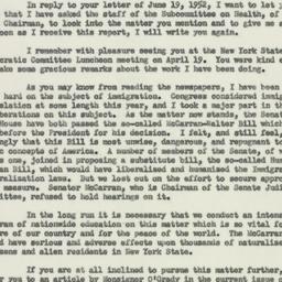 Letter: 1952 June 25