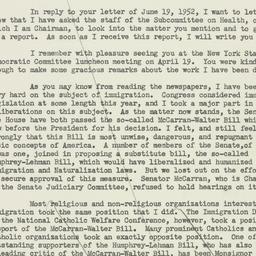 Letter: 1952 June 21