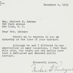 Letter: 1963 December 6