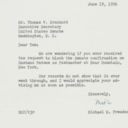 Letter: 1956 June 19