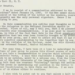 Letter: 1960 January 29