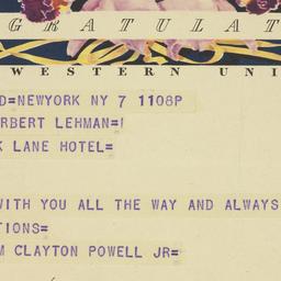 Telegram: 1950 November 7