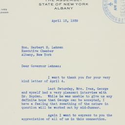 Telegram: 1939 April 13
