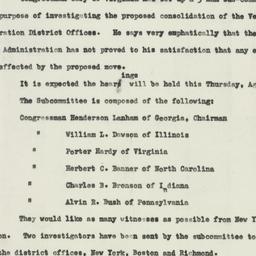Memorandum: 1951 August 20