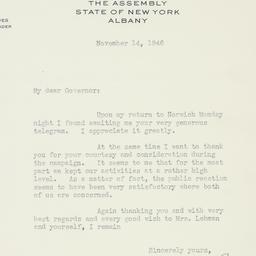 Letter: 1946 November 14