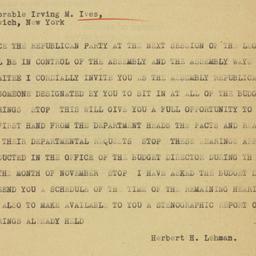 Telegram: 1935 November 7