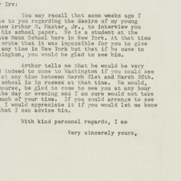 Letter: 1948 March 15