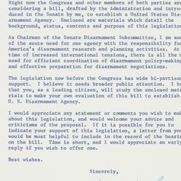 Letter: 1961 August 18