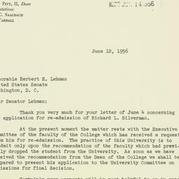 Letter: 1956 June 12