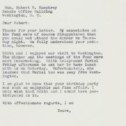 Letter: 1961 June 5