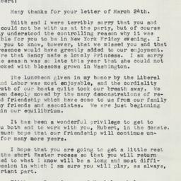 Letter: 1958 April 3