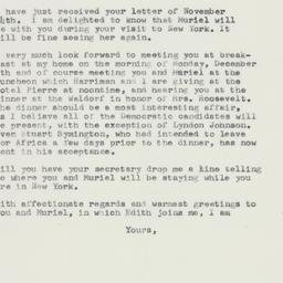 Letter: 1959 November 30