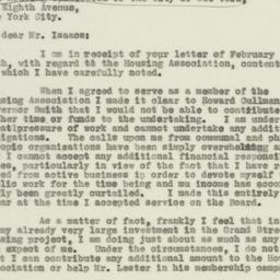 Letter: 1931 February 26