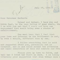 Letter: 1934 July 27