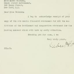 Letter: 1925 August 20