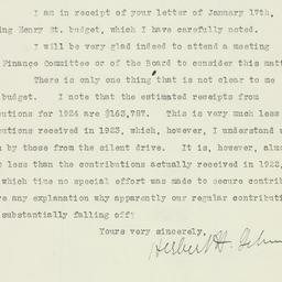 Letter: 1924 January 23