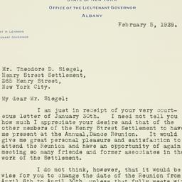 Letter: 1929 February 5
