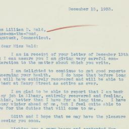 Letter: 1933 December 15