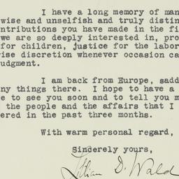Letter: 1930 October 8
