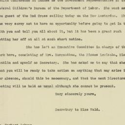 Letter: 1919 March 26