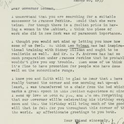 Letter: 1933 March 20