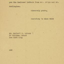 Letter: 1926 December 2
