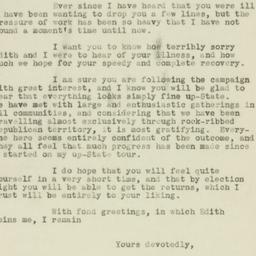 Letter: 1932 October 29