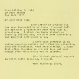 Letter: 1930 October 19