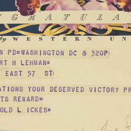 Telegram: 1950 November 8