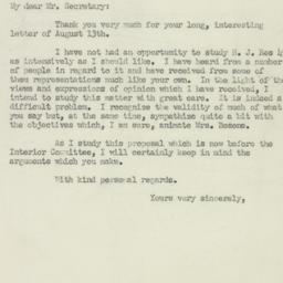 Letter: 1950 August 21