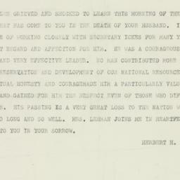 Telegram: 1952 February 4