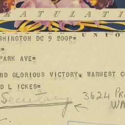 Telegram: 1949 November 9