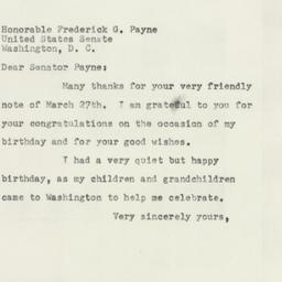 Letter: 1954 March 31