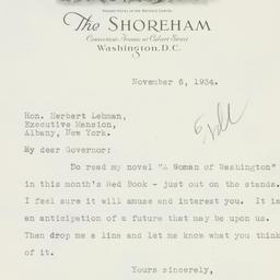 Letter: 1934 November 6