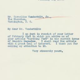 Letter: 1934 February 26
