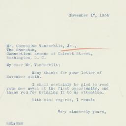 Letter: 1934 November 17