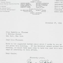 Letter: 1941 November 27